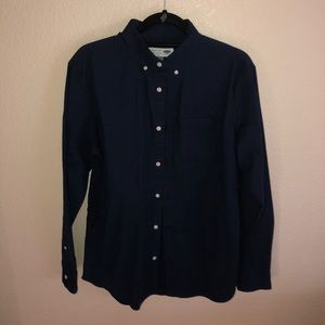 Navy blue button down